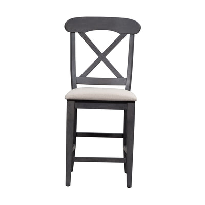 Ocean Isle - Upholstered X Back Counter Chair