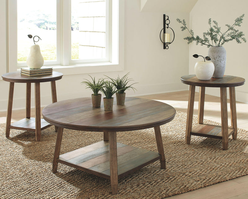 Raebecki - Brown - Occasional Table Set (Set of 3).