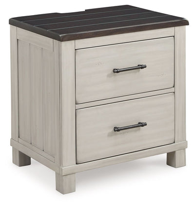 Darborn - Gray / Brown - Two Drawer Night Stand.