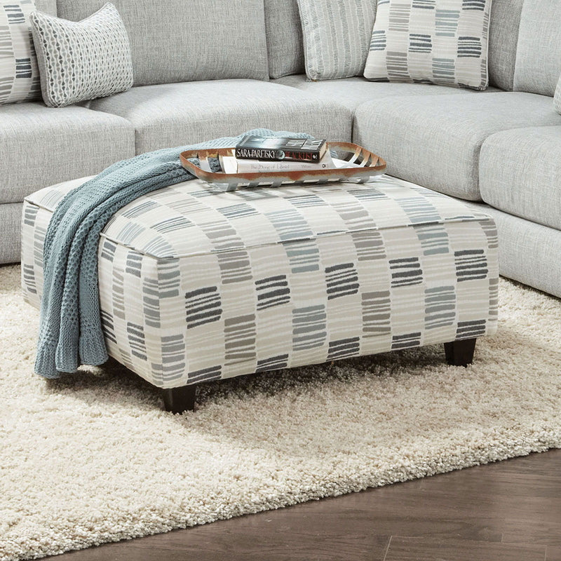 Pelham - Ottoman - Stripe Multi - Grand Furniture GA