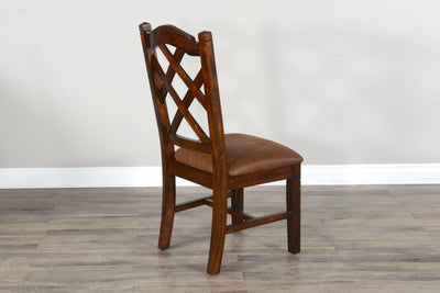 Santa Fe - Double Crossback Chair - Dark Brown.