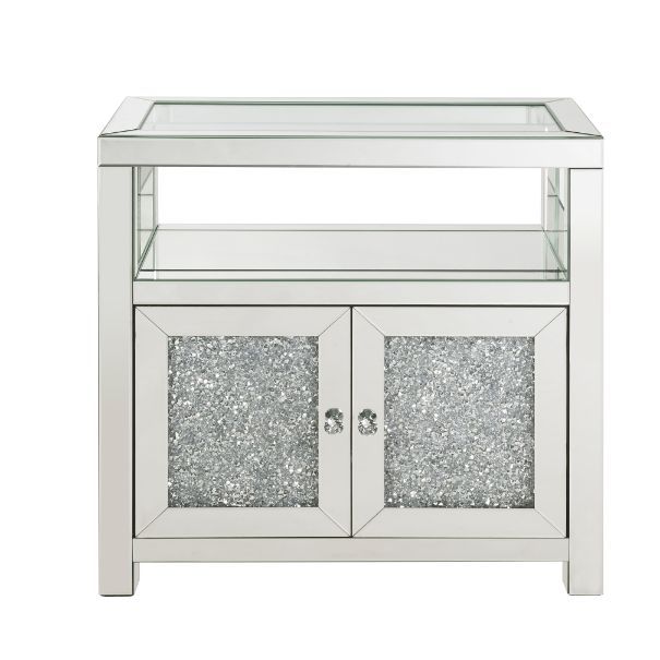 Noralie - Cabinet - Clear Glass, Mirroed & Faux Diamonds - Grand Furniture GA