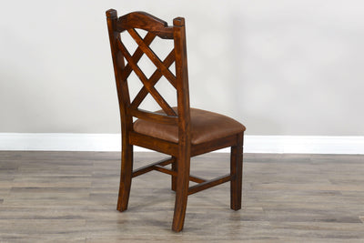 Santa Fe - Double Crossback Chair - Dark Brown.