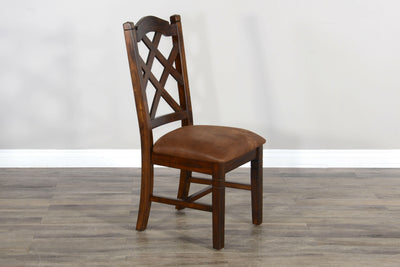 Santa Fe - Double Crossback Chair - Dark Brown.