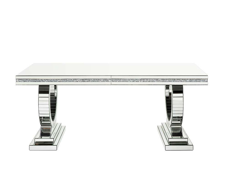 Noralie - Dining Table - Mirrored - Glass - 30" - Grand Furniture GA