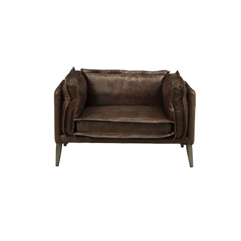 Porchester - Chair - Distress Chocolate Top Grain Leather - Grand Furniture GA