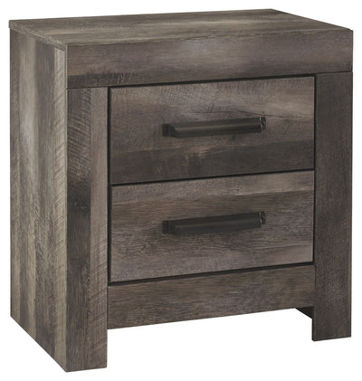 Wynnlow - Gray - Two Drawer Night Stand.
