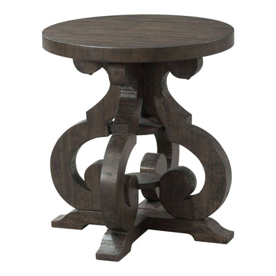 Stone - End Table With Pu Base - Dark Walnut - End Tables - Grand Furniture GA