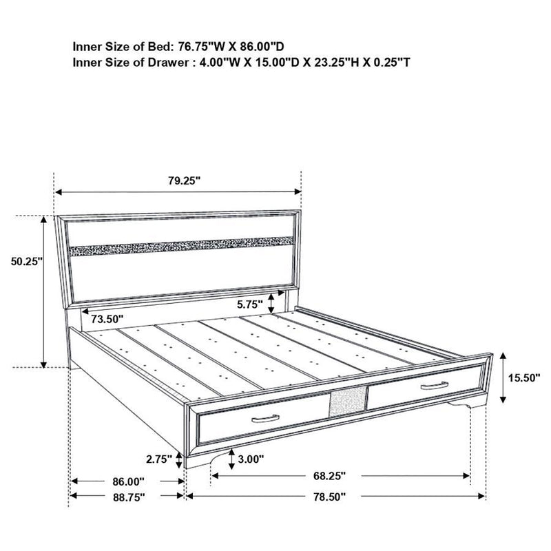 Miranda - 2-Drawer Storage Bed