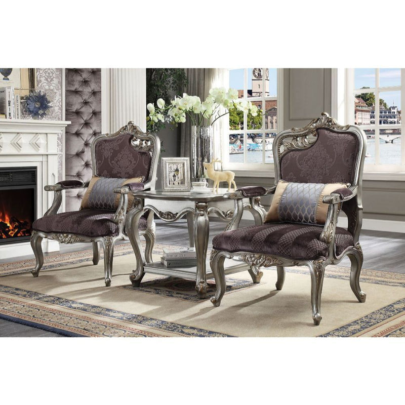 Picardy - Chair - Velvet & Antique Platinum - Grand Furniture GA