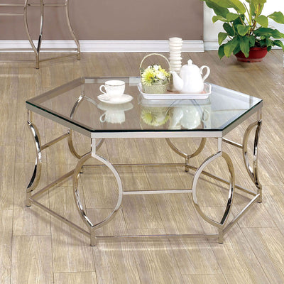 Zola - Coffee Table - Pearl Silver - Grand Furniture GA
