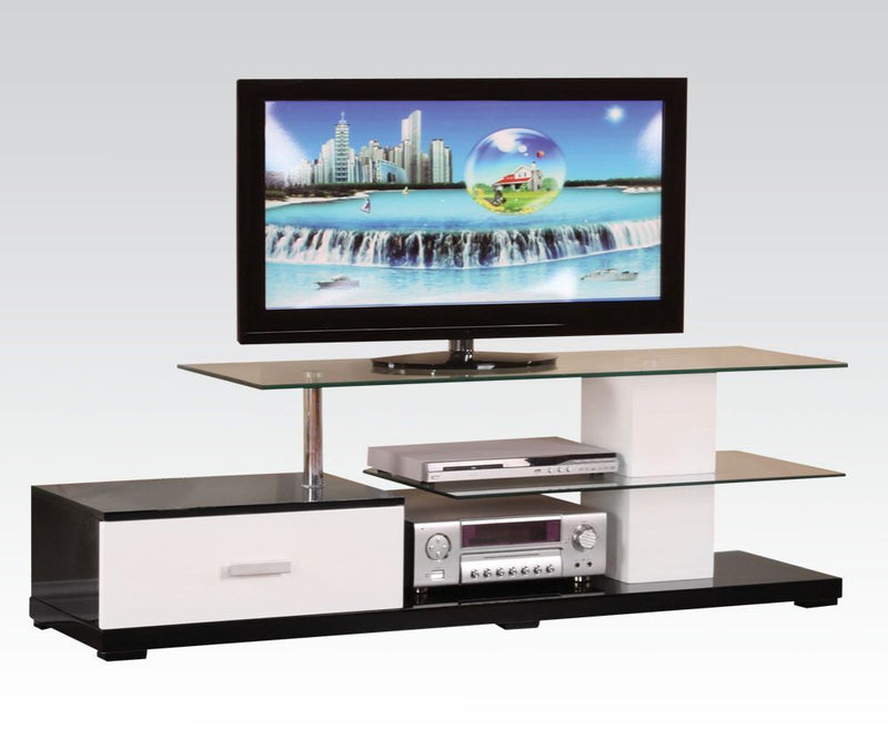 Ivana - TV Stand - White & Black - Grand Furniture GA