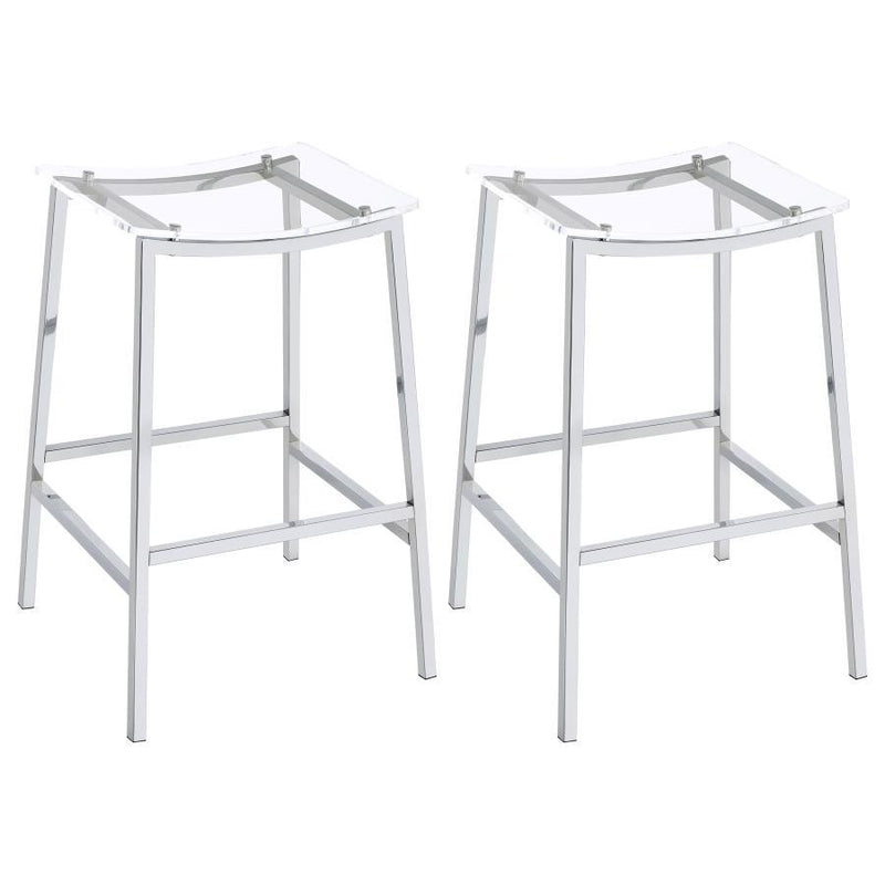 Jovani - Acrylic Backless Bar Stools (Set of 2)