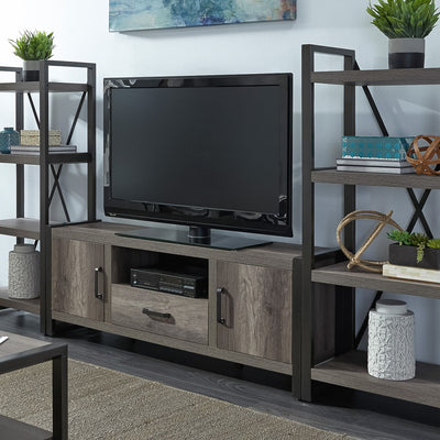 Tanners Creek - Entertainment Center With Piers - Dark Gray.