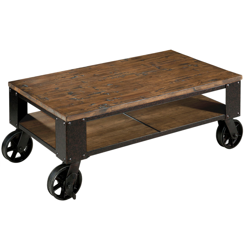 Pinebrook - Rectangular Starter Cocktail Table - Distressed Natural Pine