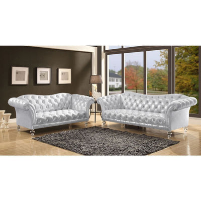 Dixie - Sofa - Metallic Silver - Grand Furniture GA
