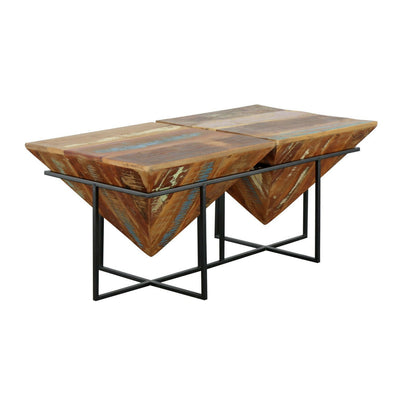 Vintage Peaks II - Rectangular Pyramid Cocktail Table.