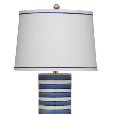 Regatta - Stripe Table Lamp - Blue - Table Lamps - Grand Furniture GA