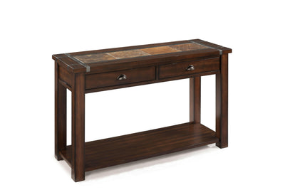 Roanoke - Rectangular Sofa Table - Cherry And Slate.