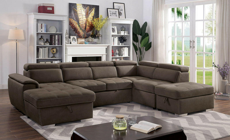 Hugo - Sectional - Light Brown - Grand Furniture GA