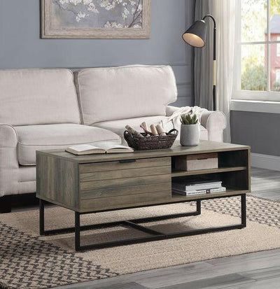 Homare - Accent Table - Rustic Oak & Black Finish - Grand Furniture GA