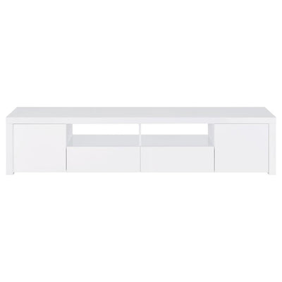 Jude - 2 Door Engineered Wood TV Stand - High Gloss White