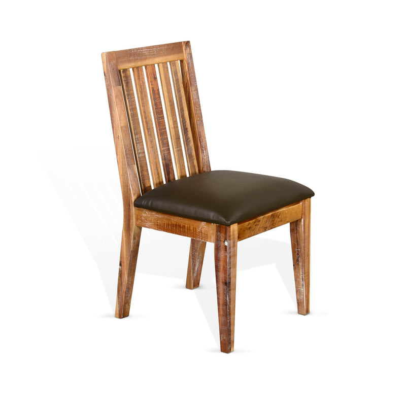 Havana - Slatback Chair With Cushion Seat - Light Brown / Dark Brown.