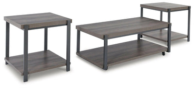 Wilmaden - Gray / Black - Occasional Table Set (Set of 3).