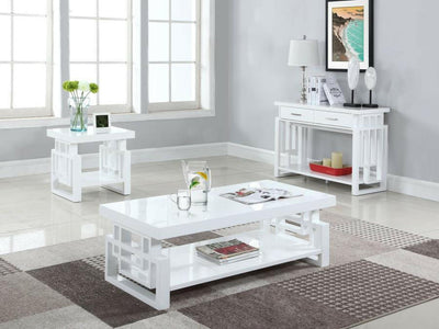 Schmitt - Rectangular End Table - High Glossy White.