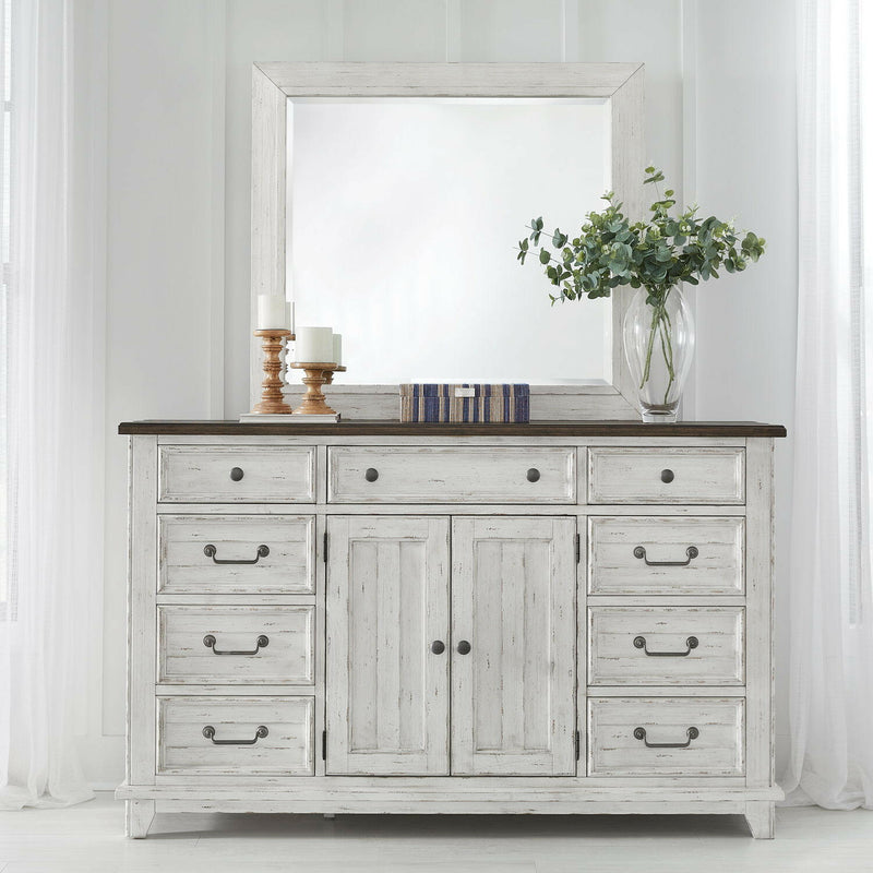 River Place - Dresser & Mirror - White