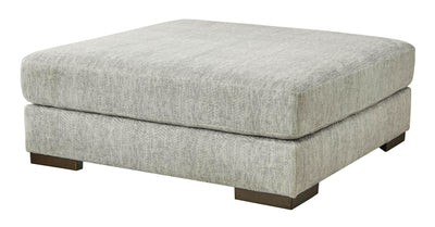 Regent Park - Pewter - Oversized Accent Ottoman.