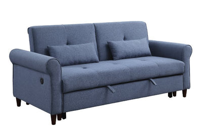 Nichelle - Futon - Blue Fabric - Grand Furniture GA