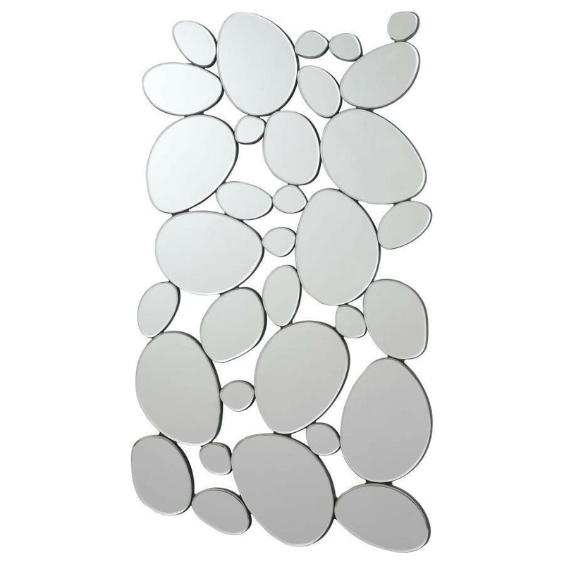 Topher - Pebble-Shaped Decorative Mirror - Silver - Accent Mirrors - Grand Furniture GA