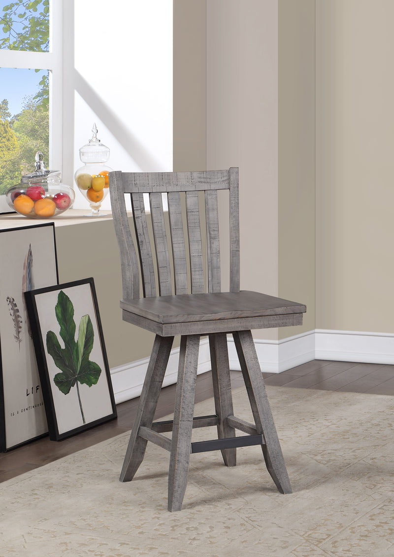 Keystone - Counter Height Swivel Barstool - Gray