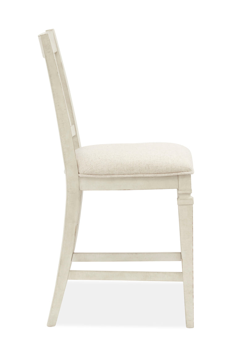 Newport - Counter Dining Chair With Upholstered Seat (Set of 2) - Alabaster