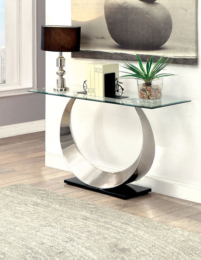 Orla - Sofa Table - Satin Plated / Black - Grand Furniture GA