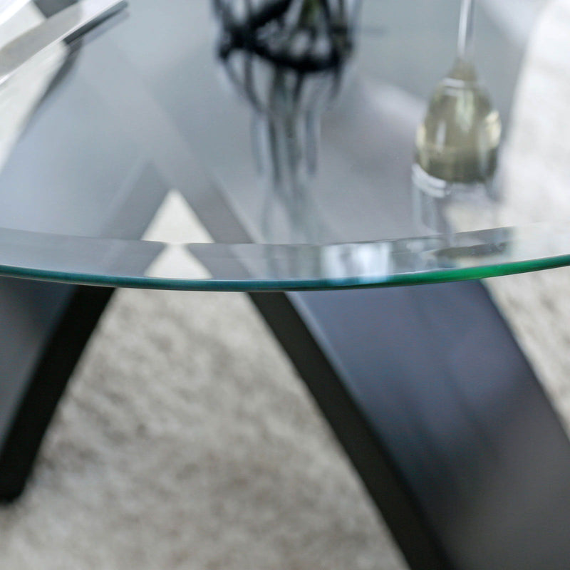 Jasmin - Round Dining Table - Black / White