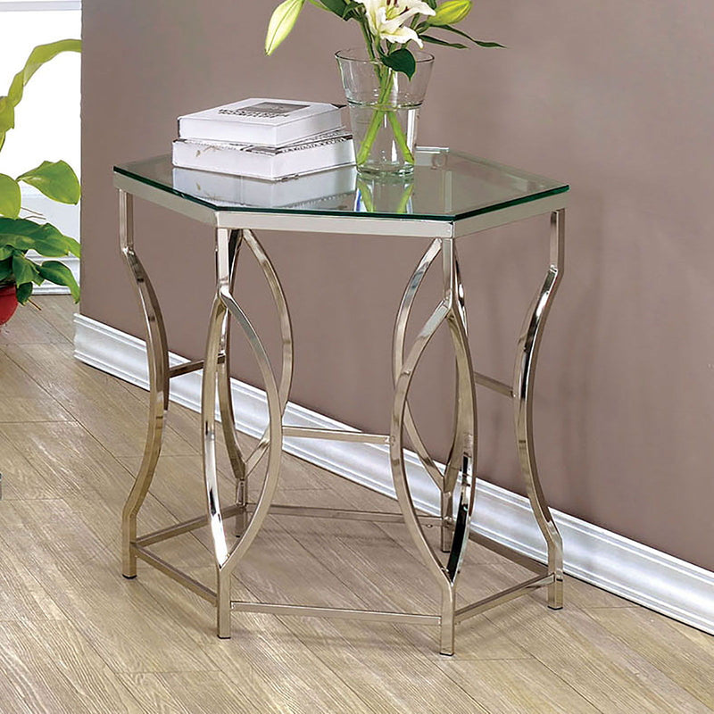 Zola - End Table - Pearl Silver.