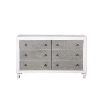 Katia - Dresser - Rustic Gray & White Finish - Grand Furniture GA