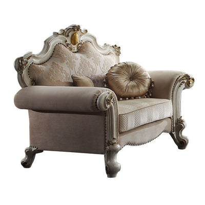 Picardy - Chair - Fabric & Antique Pearl - 46".