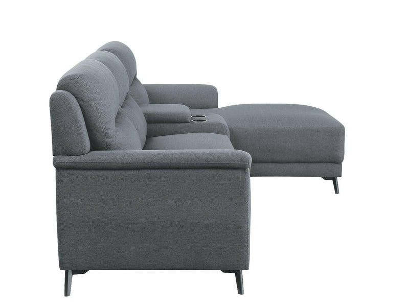 Walcher - Sectional Sofa - Gray Linen - Grand Furniture GA