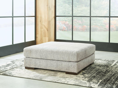 Regent Park - Pewter - Oversized Accent Ottoman.