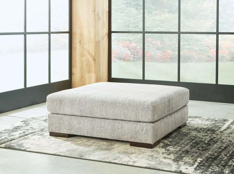 Regent Park - Pewter - Oversized Accent Ottoman.