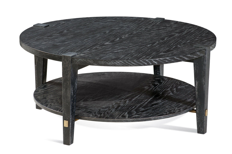 Whitfield - Round Cocktail Table - Black - Cocktail Tables - Grand Furniture GA