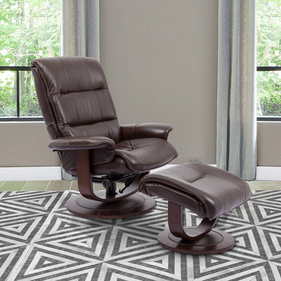 Knight - Manual Reclining Swivel Chair and Ottoman
