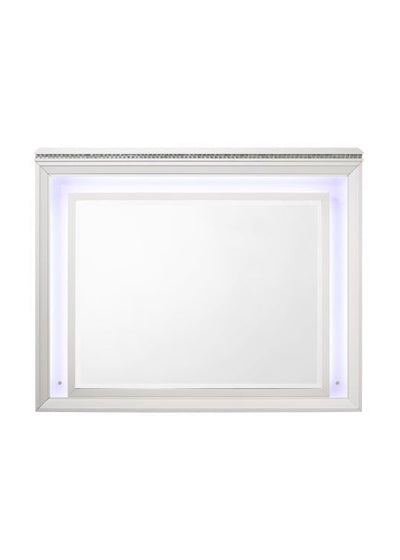 The clean lines and transitional look of the Sadie Mirror is an ideal addition to any bedroom.