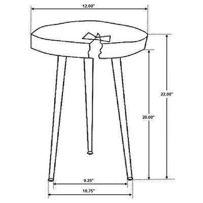 Keith - Round Solid Tree Trunk Side Table - Natural And Black