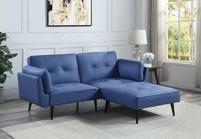 Nafisa - Sofa - Blue Fabric - Grand Furniture GA