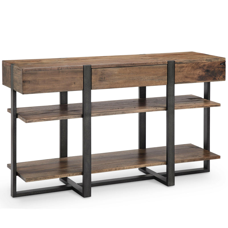 Prescott - Modern Reclaimed Wood Rectangular Sofa Table - Rustic Honey.