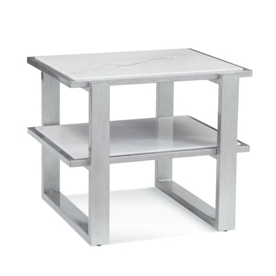 Hessle - Rectangle End Table - Silver - End Tables - Grand Furniture GA